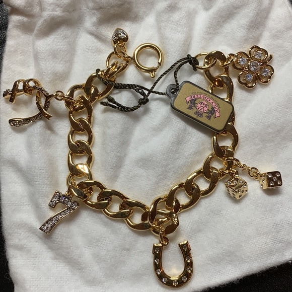 Vintage Juicy Couture Lucky Girl Wish Charm Bracelet - Picture 6 of 6